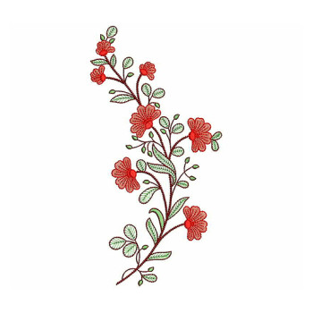 Chines Floral Corner Embroidery