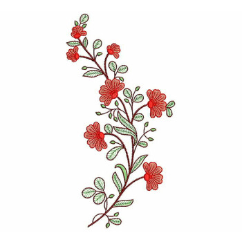 Chines Floral Corner Embroidery