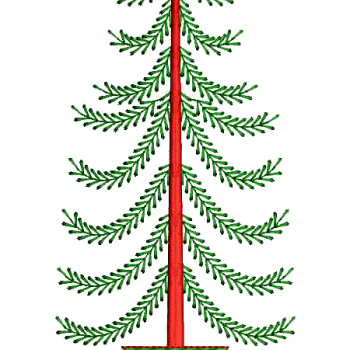 Christmas Tree Applique Embroidery Design 25495
