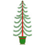 Christmas Tree Applique Embroidery Design 25495