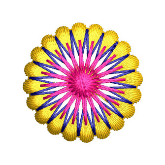 Circle Embroidery For Scarf