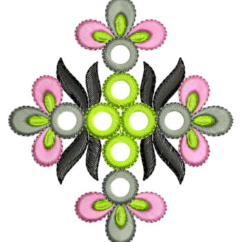 Colorful Applique Embroidery Design 25866