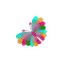 Colorful Butterfly Embroidery Design