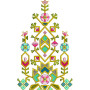 Colorful Thread Phulkhari Sequins Embroidery Pattern 24982