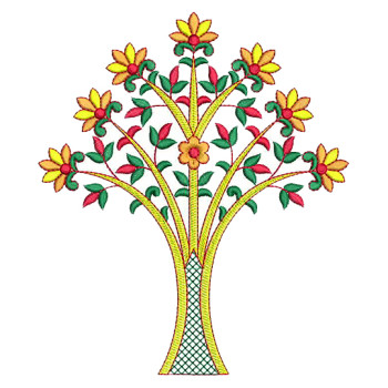 Colourfull Tree Patch Embroidery