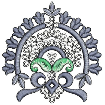 Cording With Flat Embroidery Design 25501