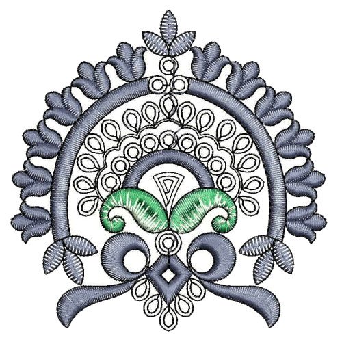 Cording With Flat Embroidery Design 25501