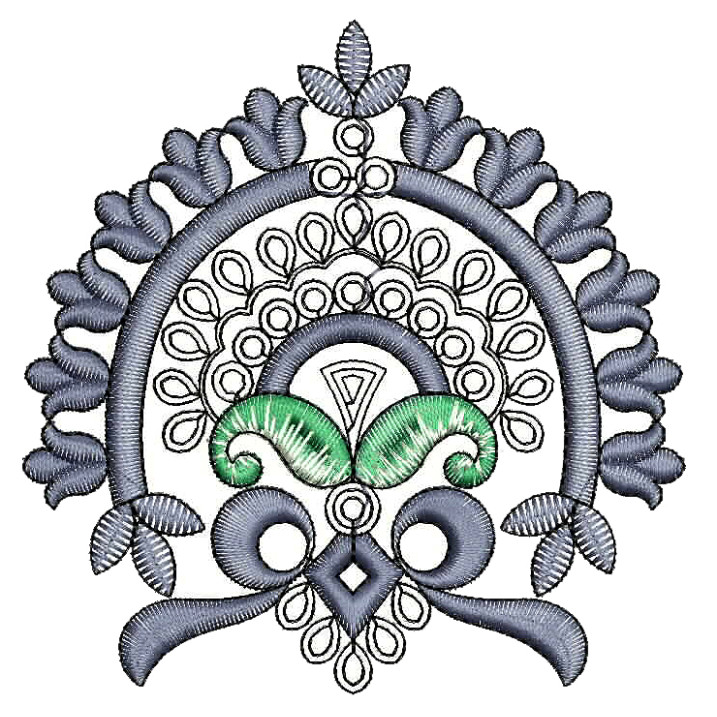 Cording With Flat Embroidery Design 25501