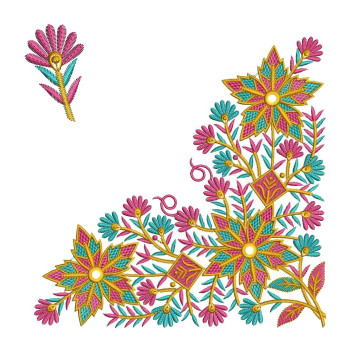 Corner Embroidery For Hijabs