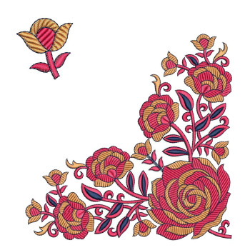 Corner Embroidery For Scarves