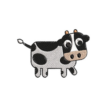 Cow Embroidery Design For Cardigans