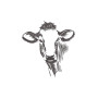 Cow Silhouette Men's Tee Shirt Embroidery Design