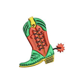 Cowboy Boot Embroidery Design