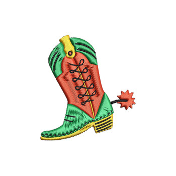 Cowboy Boot Embroidery Design