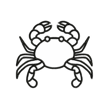 Crab Outline Embroidery Design