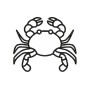Crab Outline Embroidery Design