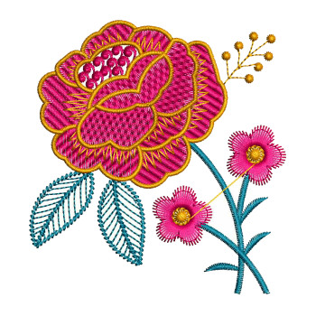 Creative Flower Embroidery Butta