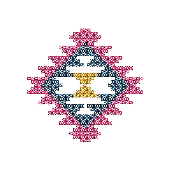 Cross Stitch Embroidery Applique