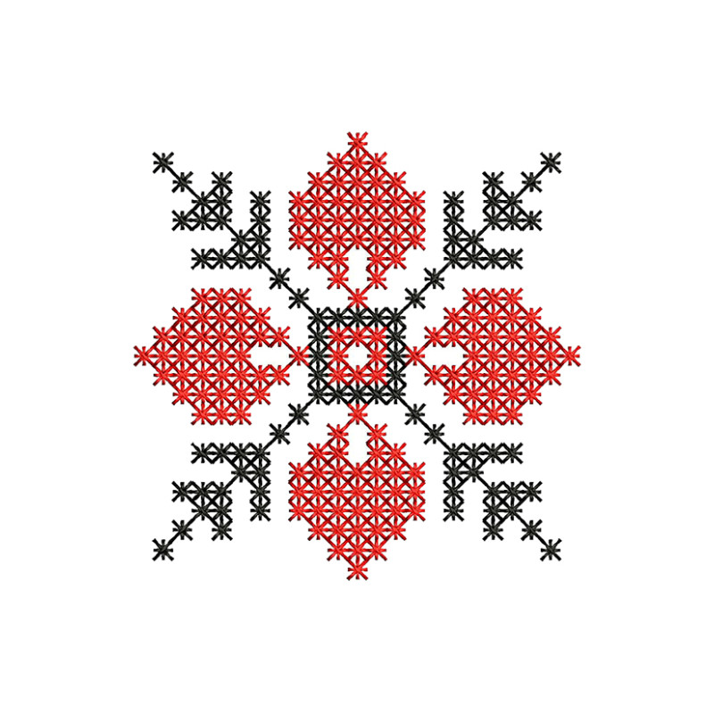 Cross Stitch Embroidery For Helmet