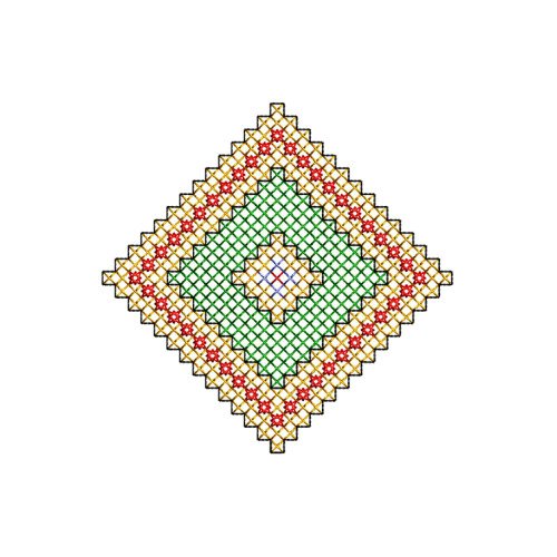 Cross Stitch Embroidery For Hobo Bag