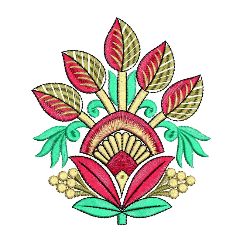 Custom Shoes Flowers Applique Embroidery Design