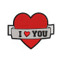 Cute I Love You Heart Embroidery