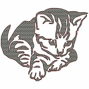 Cat Embroidery Design 24605