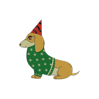 Dachshund Embroidery Design