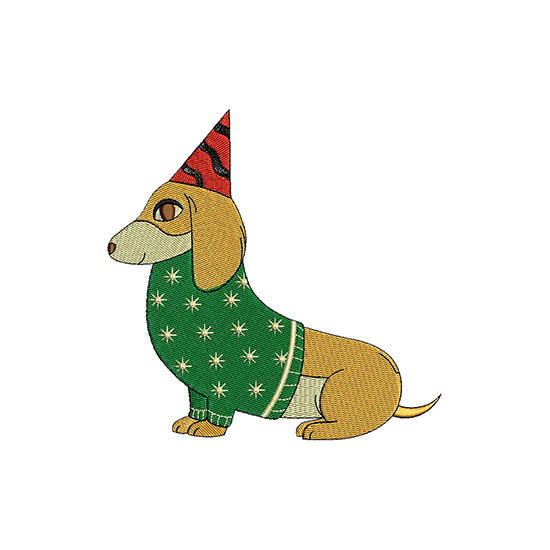 Dachshund Embroidery Design