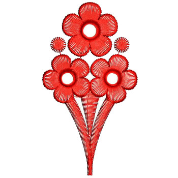 Daisy Flower Applique Embroidery Design 25701