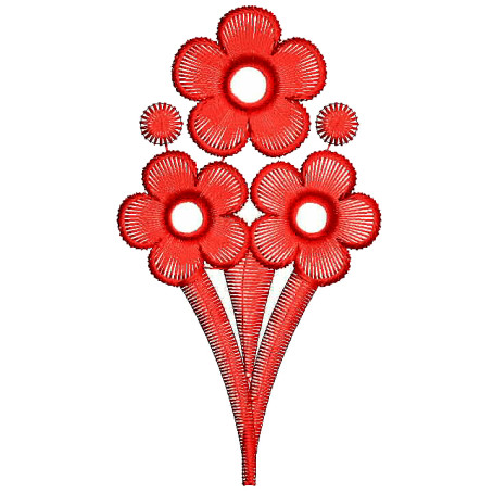 Daisy Flower Applique Embroidery Design 25701