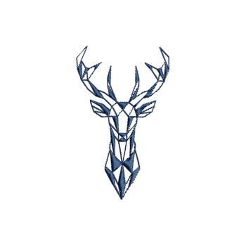 Deer Head Embroidery Design