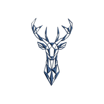 Deer Head Embroidery Design