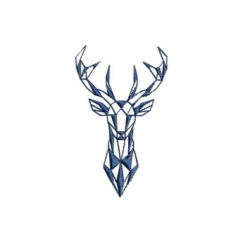 Deer Head Embroidery Design
