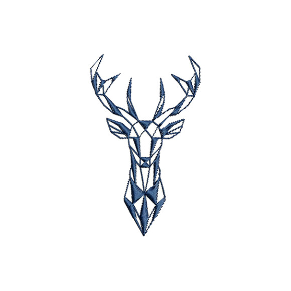 Deer Head Embroidery Design