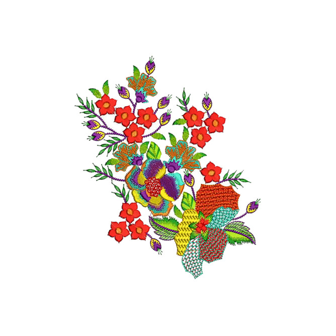 Decorative Patch Embroidery Pattern