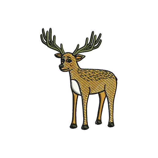 Deer Applique Embroidery Design