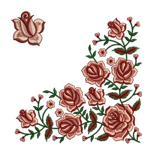 Delicate Corner Embroidery For Wedding Dresses