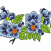 Delicate Embroidery Bluse Flower Patch