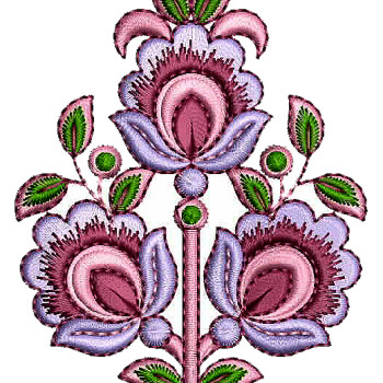 Designer Casual Big Flower Embroidery Designs 25656