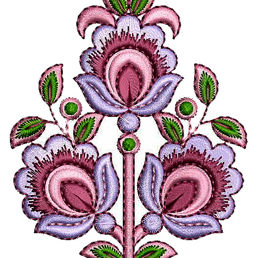 Designer Casual Big Flower Embroidery Designs 25656
