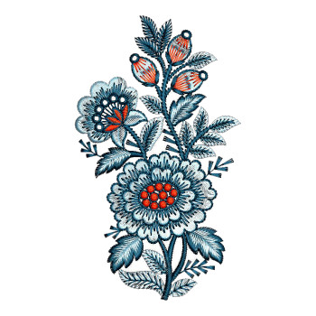 Designer Flower Applique Embroidery