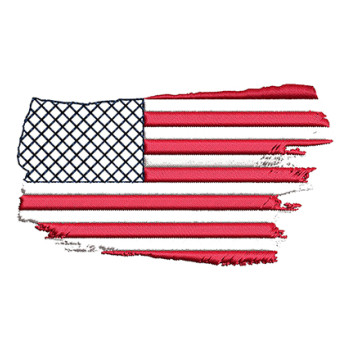 Distressed American Flag Embroidery Design For Tshirts