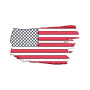 Distressed American Flag Embroidery Design For Tshirts