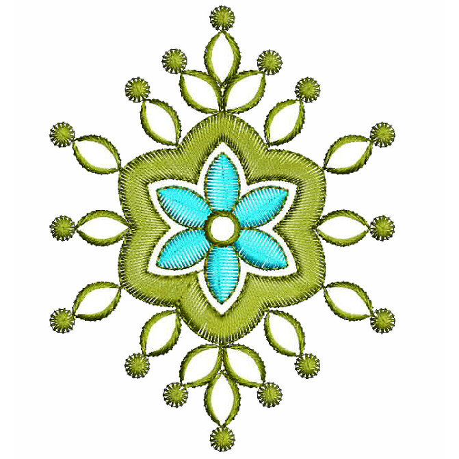 Dress Butta Machine Embroidery Design 25555
