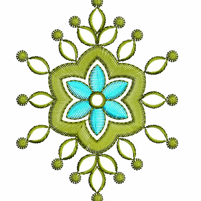 Dress Butta Machine Embroidery Design 25555
