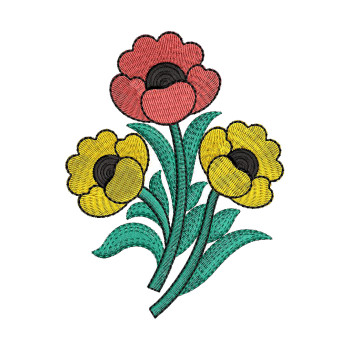 Dresses Applique Embroidery Design 16458