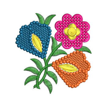 Duvet Cover Applique Embroidery Design 17121