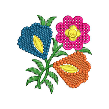 Duvet Cover Applique Embroidery Design 17121