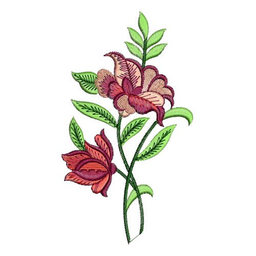 Elegant Floral Embroidery Design For Dresses